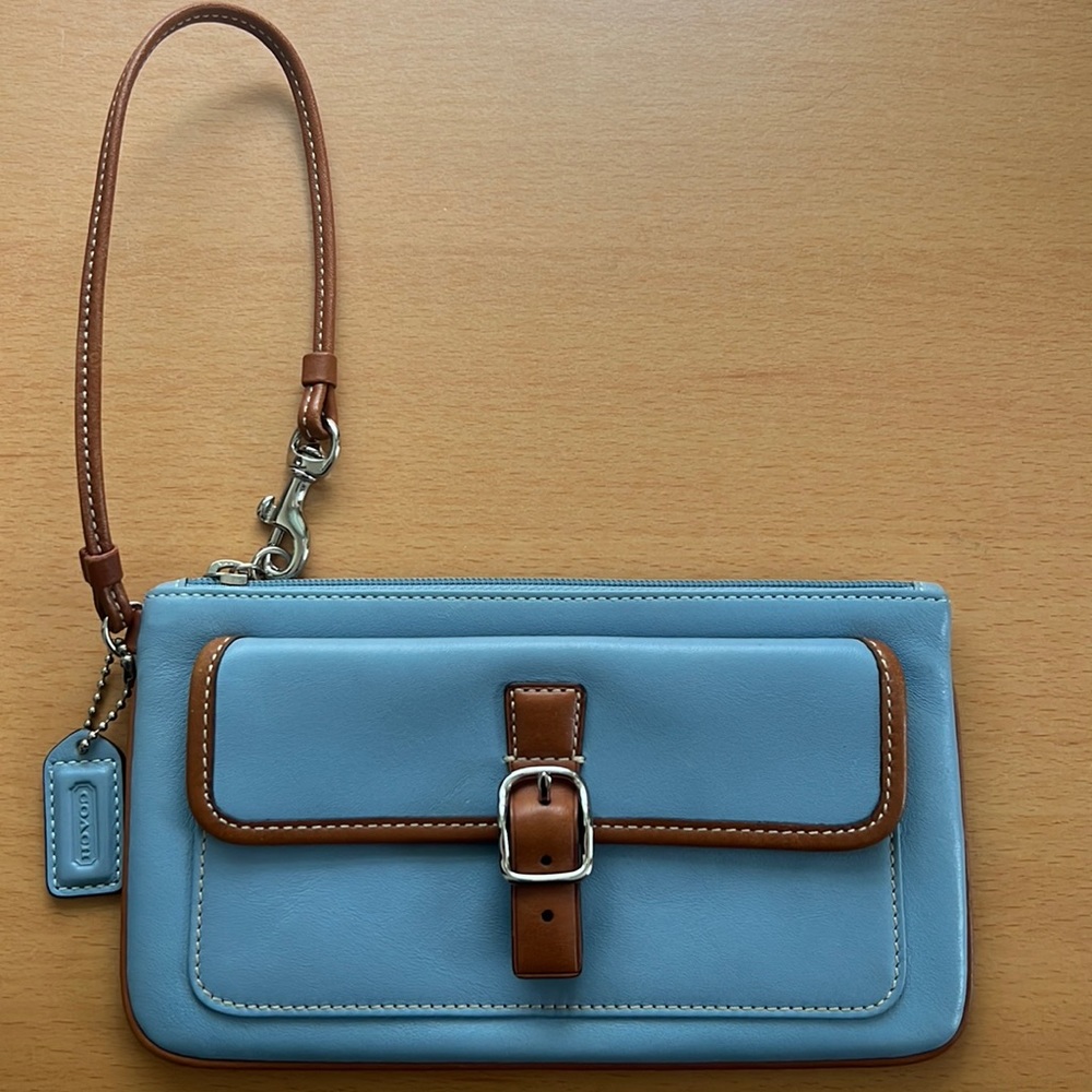 Coach Leather Buckle Wristlet